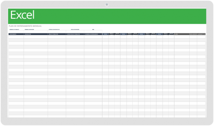 Plantilla de Plan de Entrenamiento Mensual