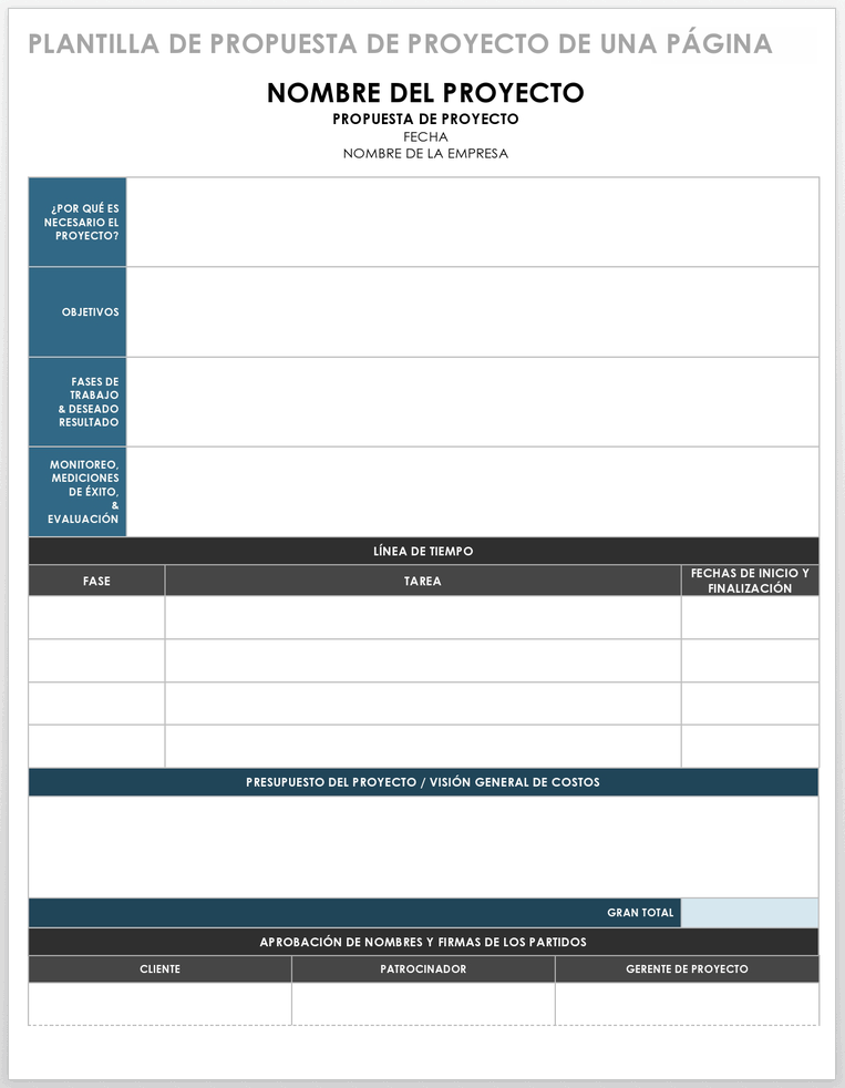 17 plantillas gratuitas para propuestas de proyectos + Consejos | Smartsheet