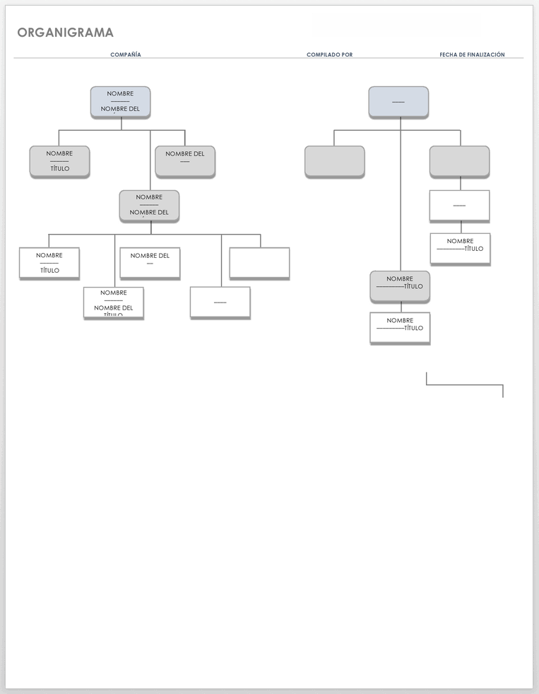 plantilla de organigrama de matriz