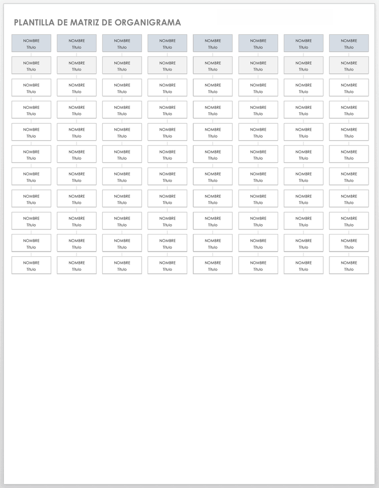 plantilla de organigrama de matriz