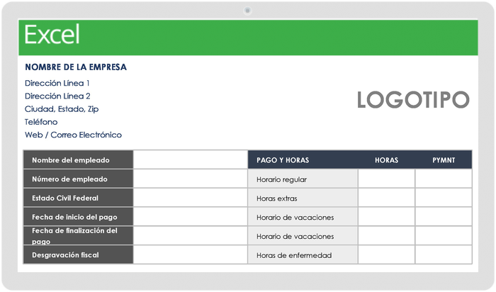 Plantilla Excel para el control horario de los empleados