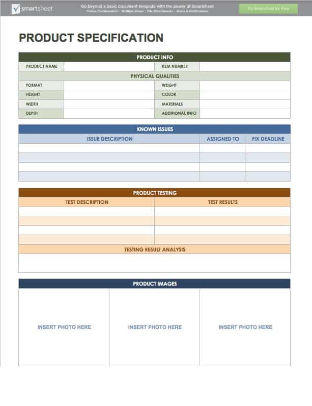 Free Product Management Templates Smartsheet