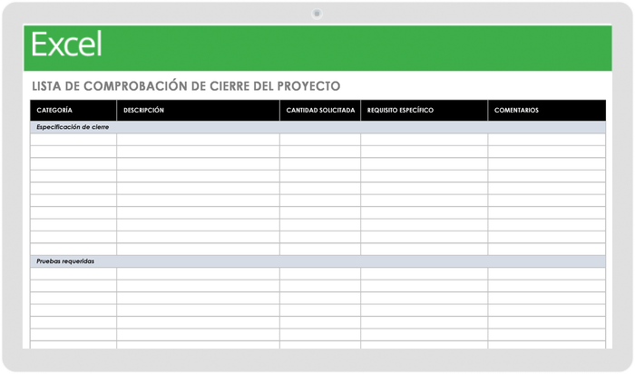 Project Closeout Checklist Template - ES