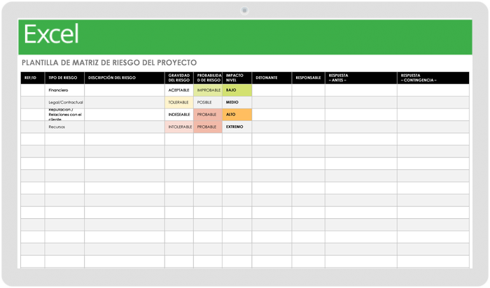 Descargar plantillas de matriz de riesgos gratuitas | Smartsheet