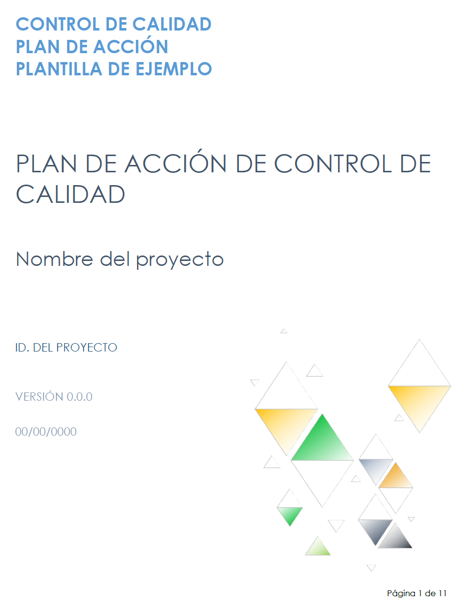 Ejemplo de plan de acción de control de calidad