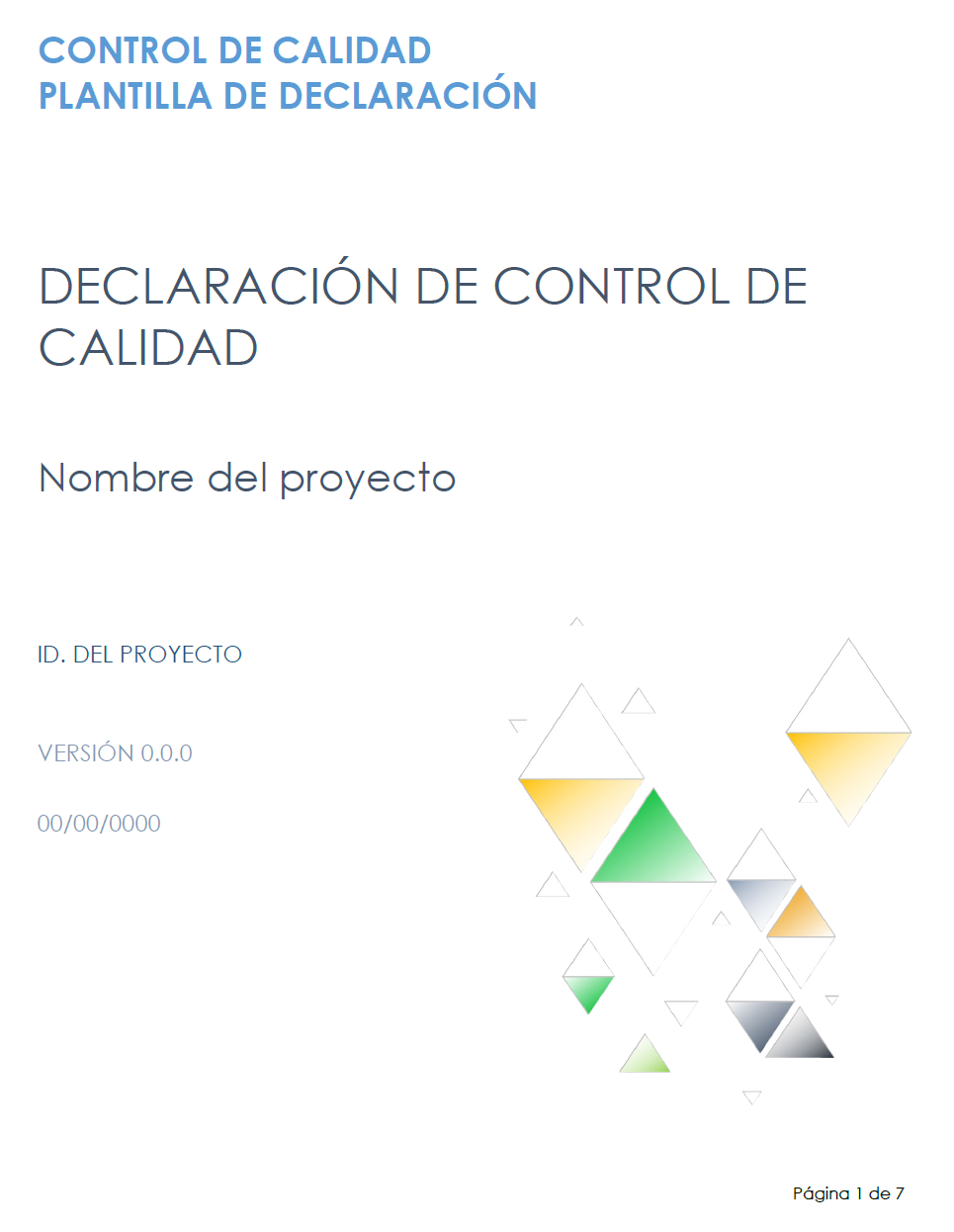 Declaración de control de calidad