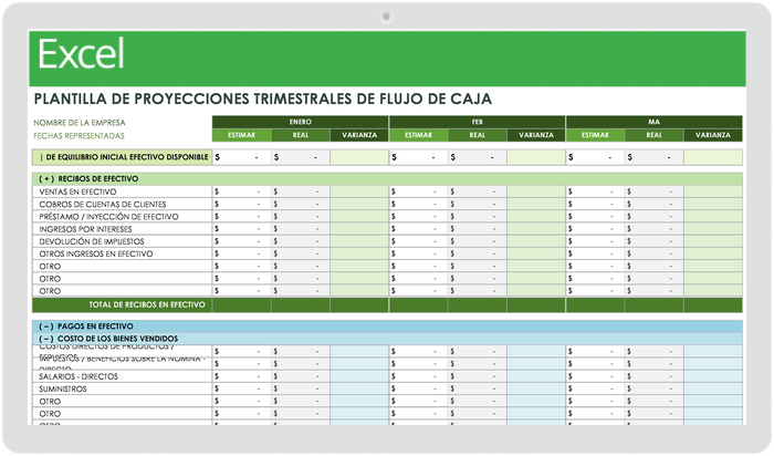 Plantillas gratuitas de estado de flujo de efectivo | Smartsheet