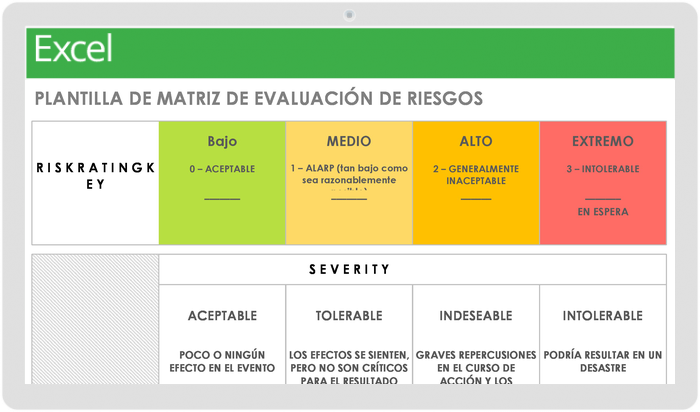 Risk Assessment Matrix Template - ES