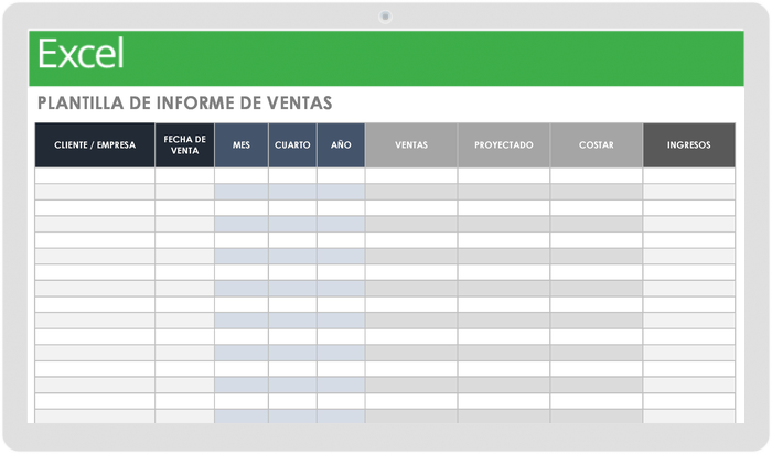 Plantilla de informe de ventas