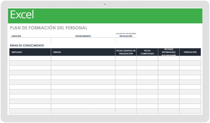 Plantilla de Plan de Formación Del Personal