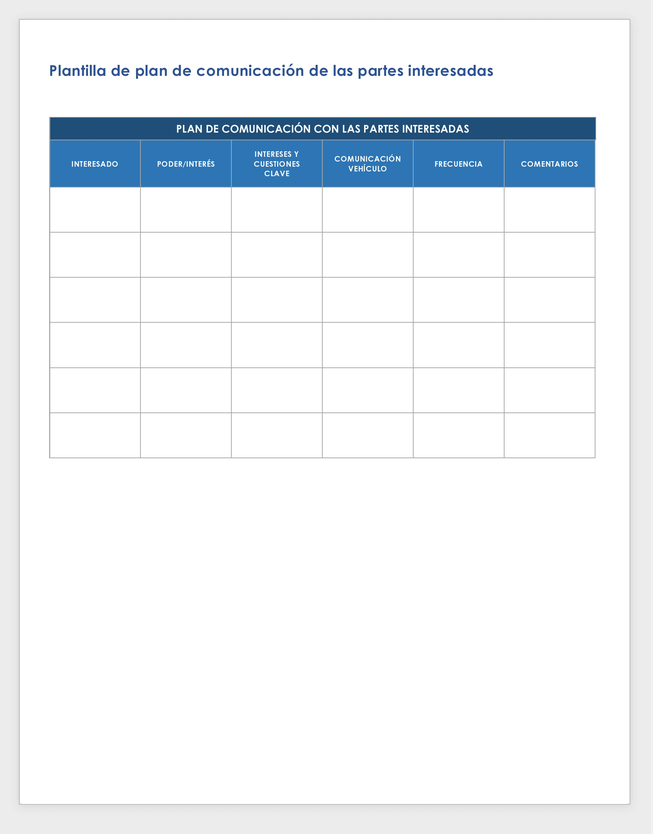 Plantillas Gratuitas De Análisis De Partes Interesadas Smartsheet 1378