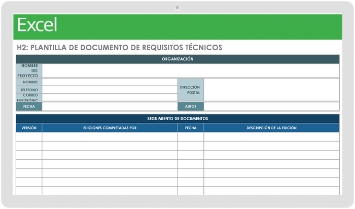 Hoja de datos técnicos