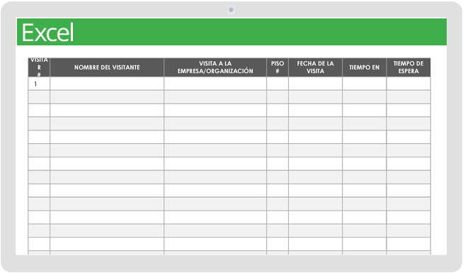 Hoja de registro de visitantes
