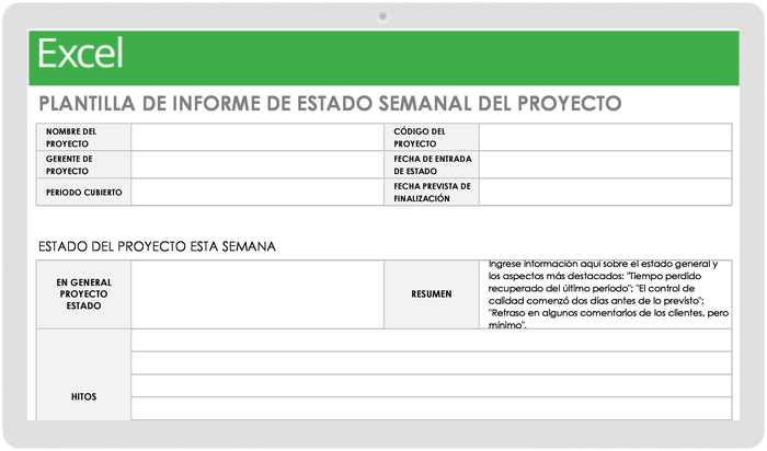 Plantillas Gratuitas De Informe De Proyectos Smartsheet 7185