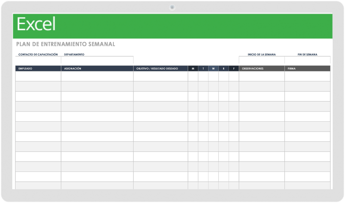 ejemplo de plan diario de entrenamiento