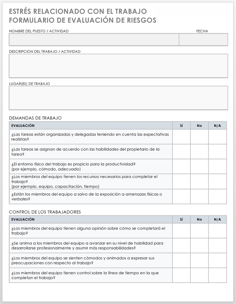 Más de 35 Formularios | de evaluación gratuita del riesgo Smartsheet