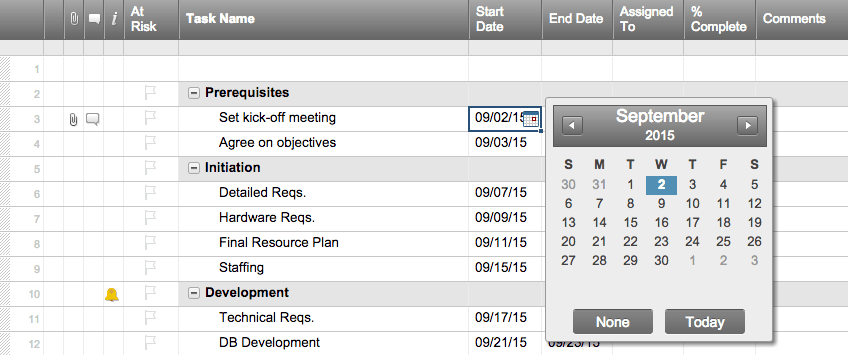 Agregar fechas a la plantilla de la línea de tiempo en Excel 