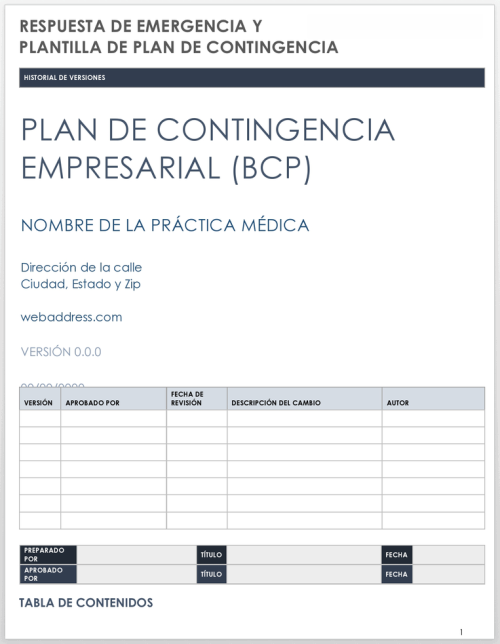 Plantillas Gratuitas De Plan De Contingencia | Smartsheet