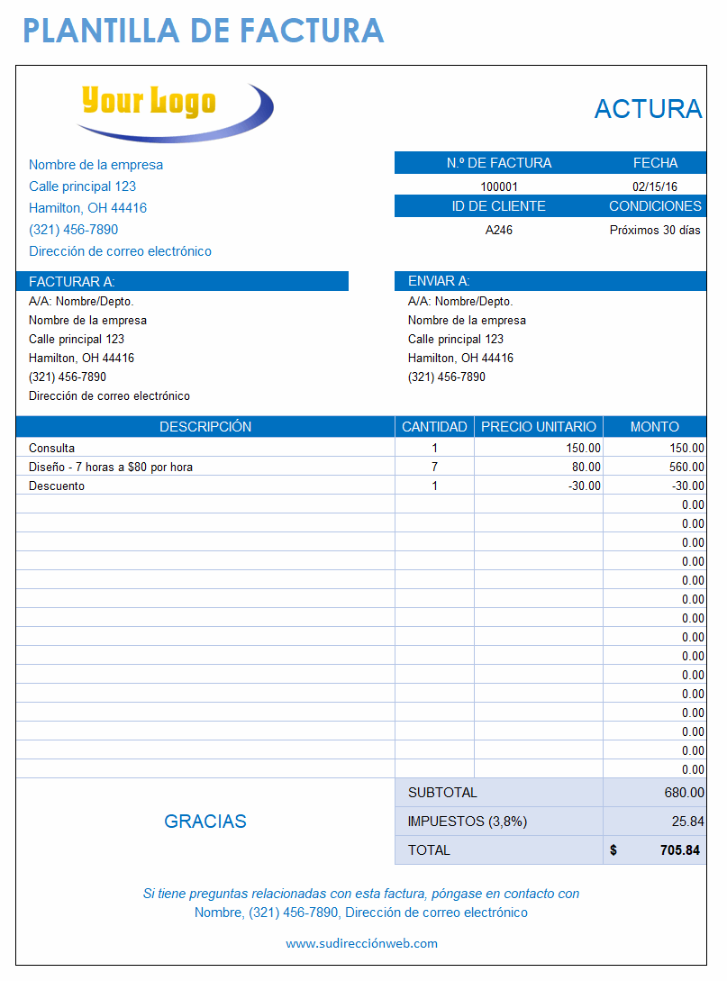 Plantillas de facturas de Excel gratuitas - Smartsheet