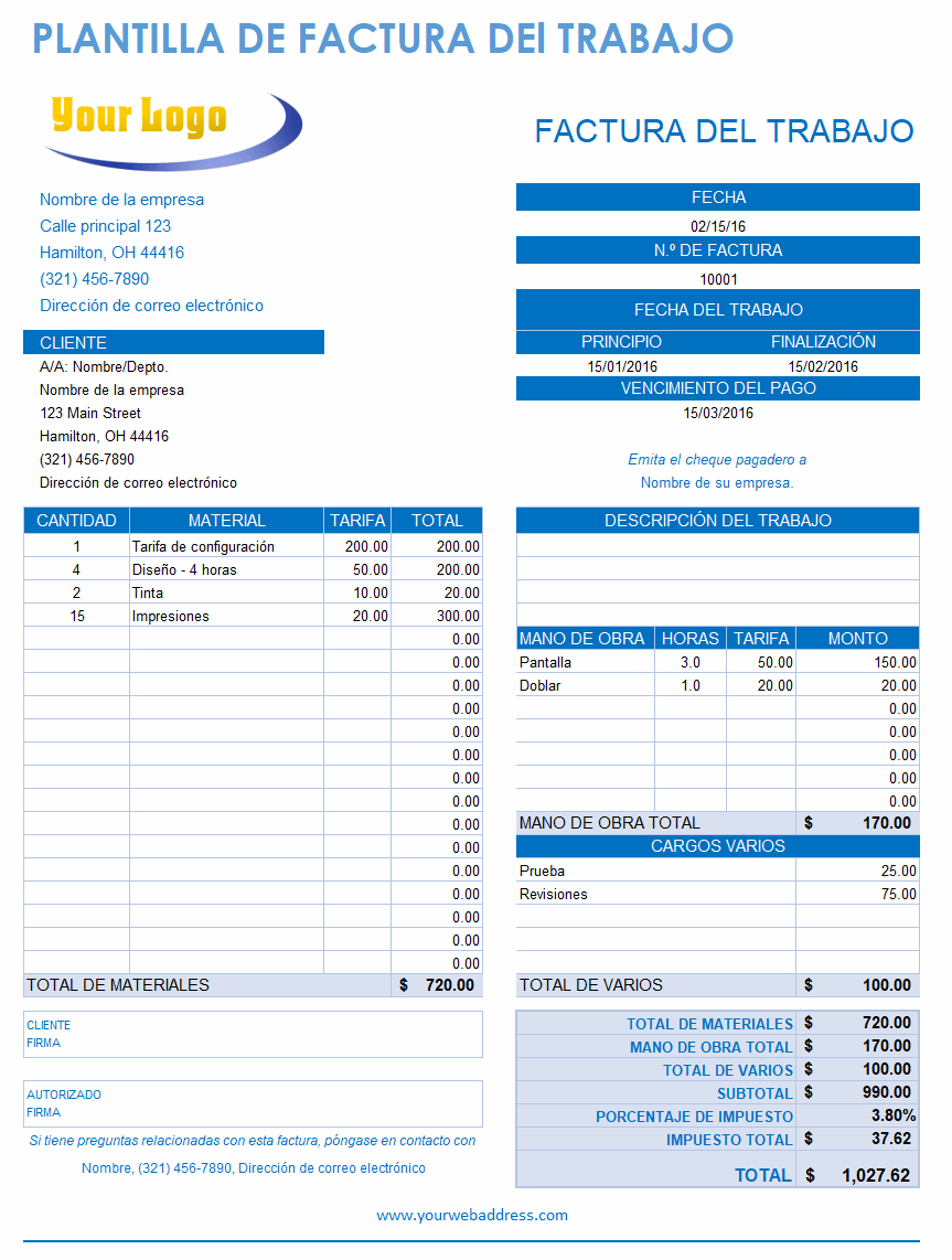 Plantillas De Facturas De Excel Gratuitas Smartsheet 4105