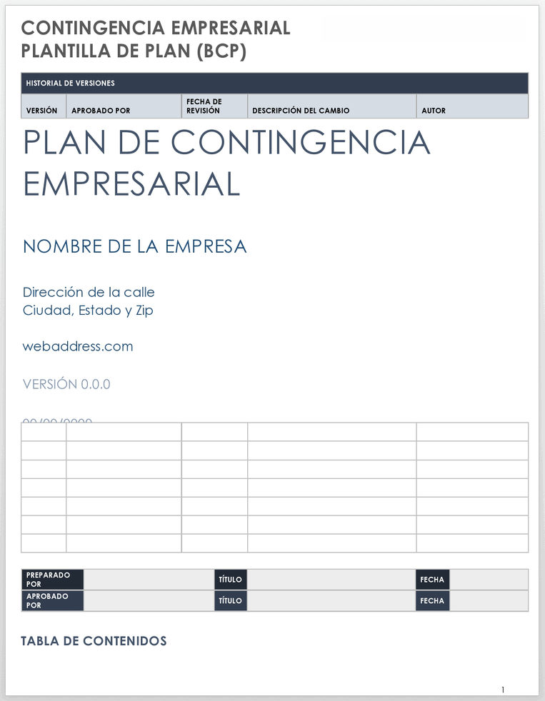 Plantillas Gratuitas De Plan De Contingencia | Smartsheet