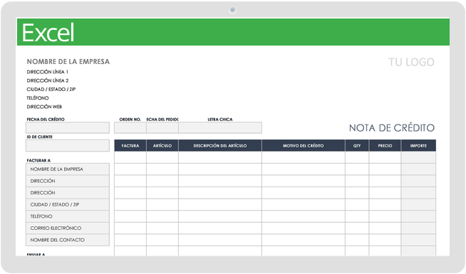 Plantillas gratuitas de notas de crédito y débito| Smartsheet