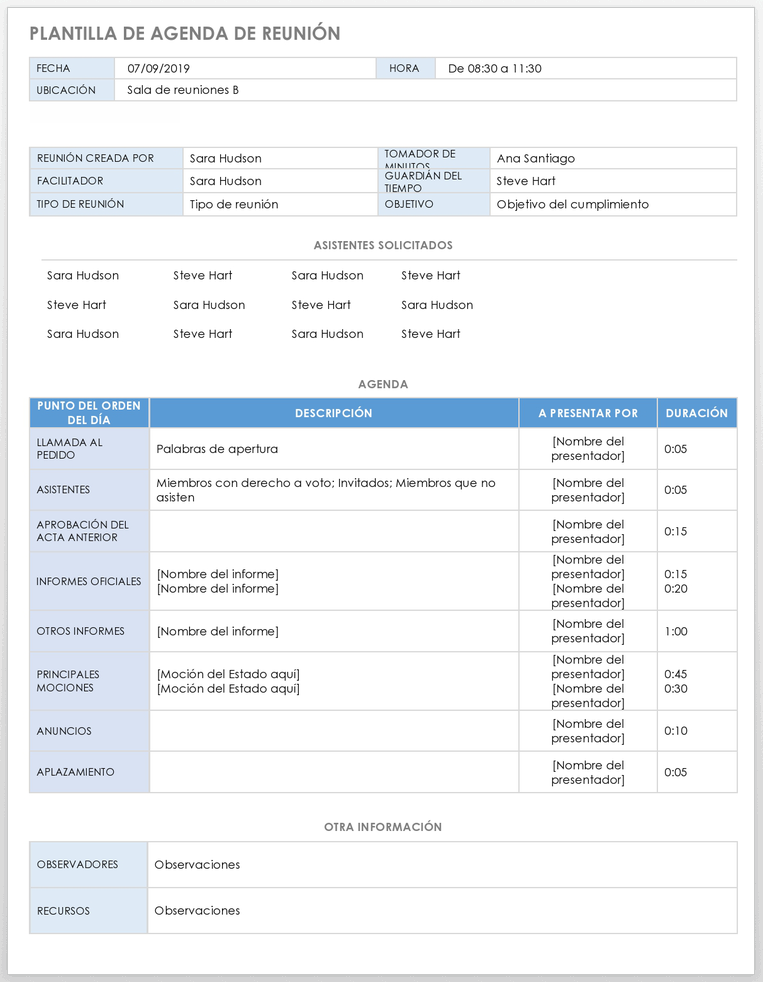 28 Hojas De Trabajo De Administración Del Tiempo Gratis Smartsheet 1007