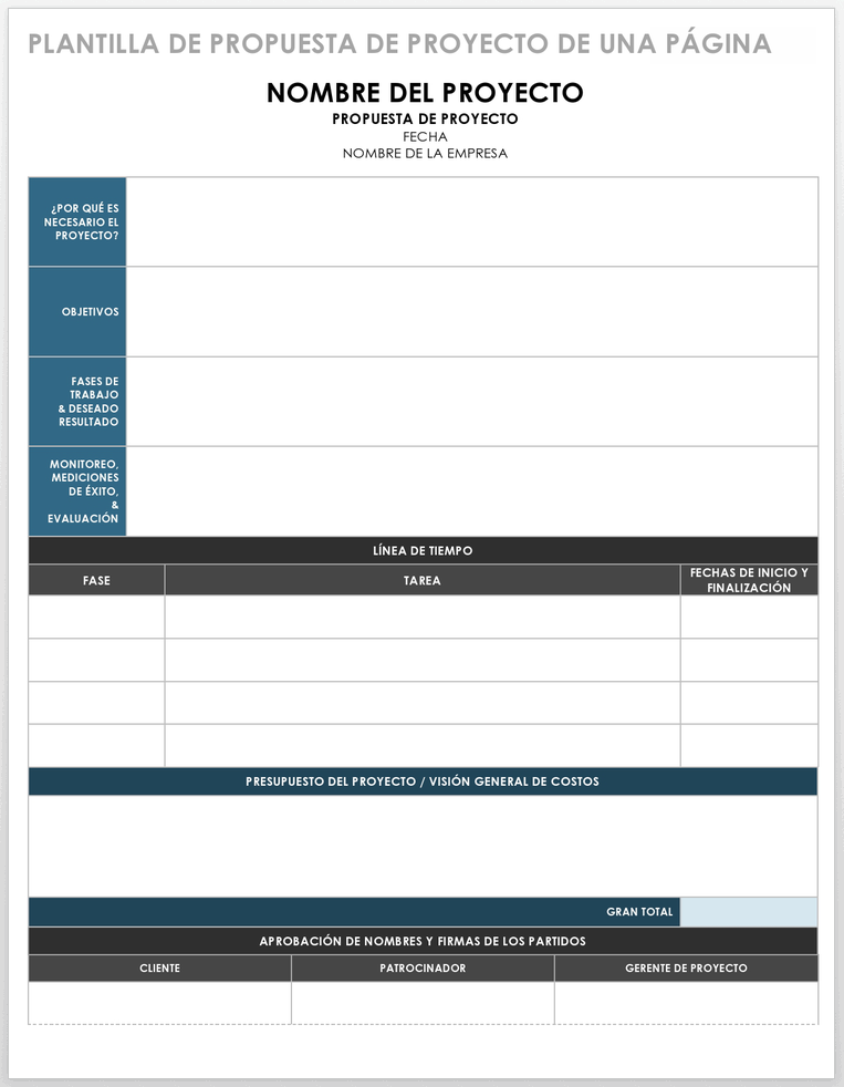 17 Plantillas Gratuitas Para Propuestas De Proyectos Consejos Smartsheet 9373