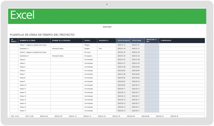 Plantillas Gratuitas De Calendario De Proyectos Smartsheet 9881