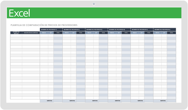 Plantillas Gratuitas De Comparación De Precios | Smartsheet