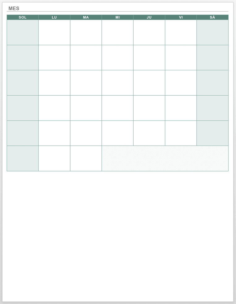 Plantillas Gratuitas De Calendario En Blanco Smartsheet 4186