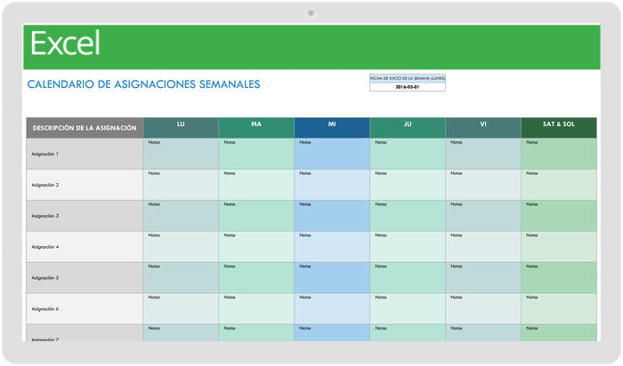 Plantillas Gratuitas De Cronograma Semanal Para Excel Smartsheet 9491