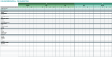  Plantilla de calendario de marketing anual