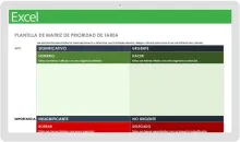 Plantilla de matriz de prioridades de tareas