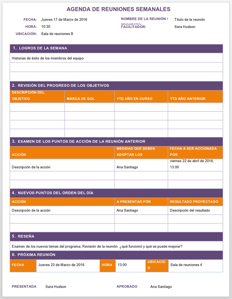 PLANTILLA DE AGENDA SEMANAL