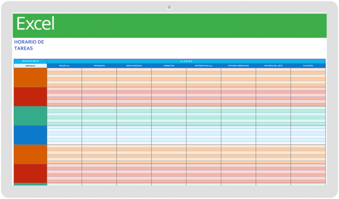 Plantillas Gratuitas De Cronograma Semanal Para Excel